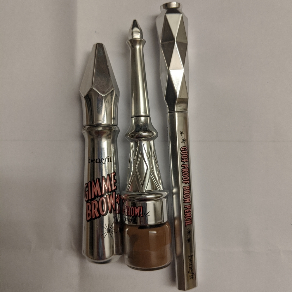 Benefit Brow travel 3 piece set. Shade 3 warm brwn